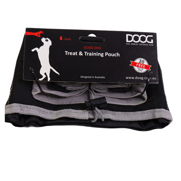 DOOG Good Dog Treat And Training Pouch - Black With 20 Pick Up Bags - Large - Picture 3 of 4